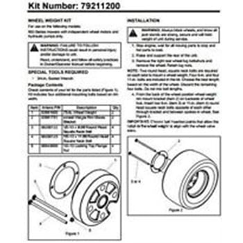 Gravely 73602900 Tractor Wheel Weight Kit